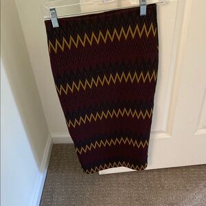 Zara Red Midi Pencil Skirt for Work